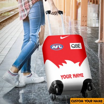 AFL Sydney Swans Custom Name 2024 Home Jersey Luggage Cover