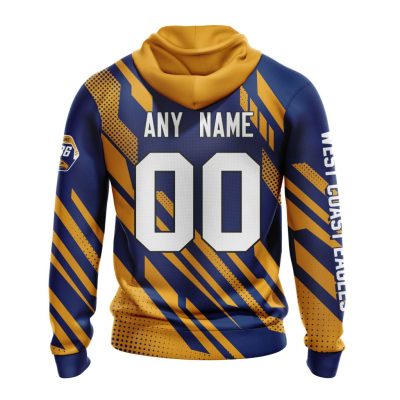 AFL West Coast Eagles Custom Name Number Special MotoCross Concept Pullover Hoodie