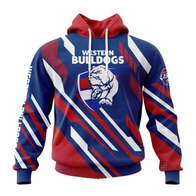 AFL Western Bulldogs Custom Name Number Special MotoCross Concept Pullover Hoodie