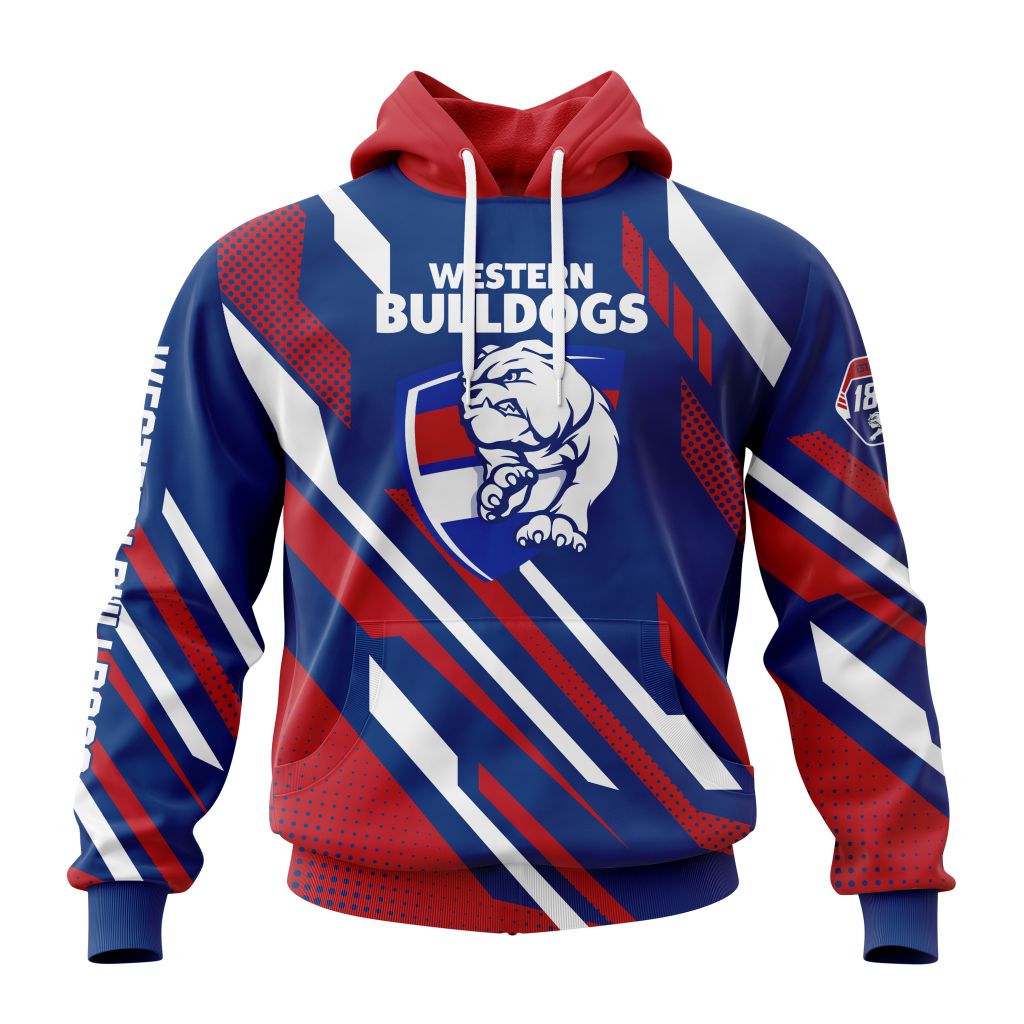 AFL Western Bulldogs Custom Name Number Special MotoCross Concept Pullover Hoodie AFL Western Bulldogs Custom Name Number Special MotoCross Concept Pullover Hoodie