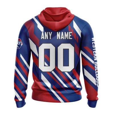 AFL Western Bulldogs Custom Name Number Special MotoCross Concept Pullover Hoodie
