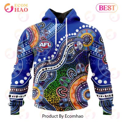 AFL Western Bulldogs Custom Name Number Special Indigenous Pullover Hoodie