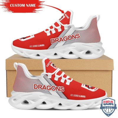 NRL St. George Illawarra Dragons Custom Name Max Soul Shoes V7