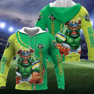 NRL Canberra Raiders Green Special Mascot Pullover Hoodie