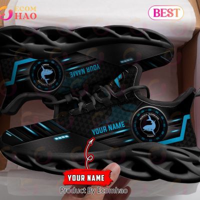 NRL Cronulla-Sutherland Sharks Custom Name New Hot 2023 Max Soul Shoes V1