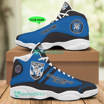 NRL Canterbury-Bankstown Bulldogs Custom Name Blue Black Air Jordan 13 Shoes