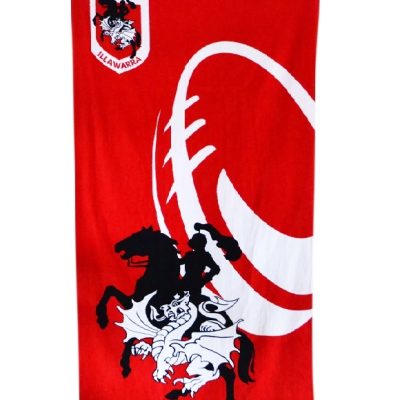 NRL St. George Illawarra Dragons Beach Towel V3
