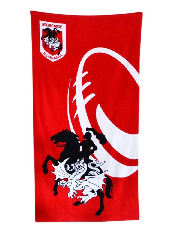 NRL St. George Illawarra Dragons Beach Towel V3 NRL St. George Illawarra Dragons Beach Towel V3