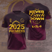 Personalized Brisbane Broncos Classic Cap NEVER BACK DOWN