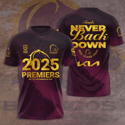 Personalized Brisbane Broncos Classic Cap NEVER BACK DOWN