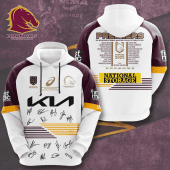 Brisbane Broncos NRL 2025 Champions 3D Hoodie Tshirt Gift For Broncos Fans-BR009