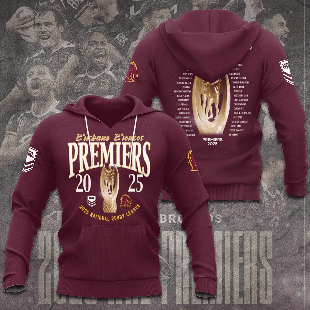 Brisbane Broncos NRL 2025 Champions 3D Hoodie Tshirt Gift For Broncos Fans-BR009 Brisbane Broncos NRL 2025 Champions 3D Hoodie Tshirt Gift For Broncos Fans-BR009