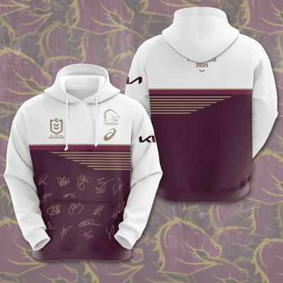 Brisbane Broncos NRL 2025 Champions 3D Hoodie Tshirt Gift For Broncos Fans-BR009