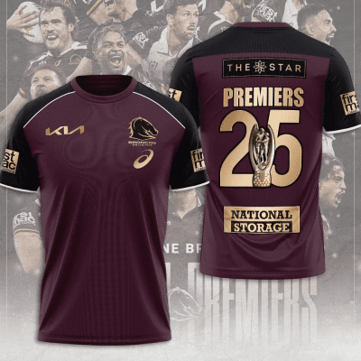 Brisbane Broncos 2025 Premiership NRL Final Game 3D Apparel