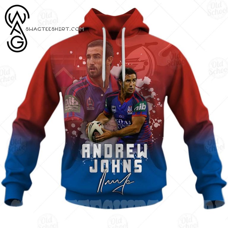 NRL Newcastle Knights Custom Name Number Andrew Johns #7 Pullover Hoodie V3 NRL Newcastle Knights Custom Name Number Andrew Johns #7 Pullover Hoodie V3