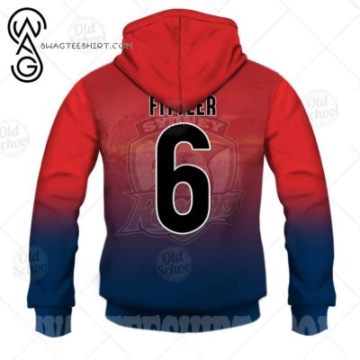 NRL Sydney Roosters #6 Brad Fittler Pullover Hoodie V7