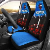 NRL Sydney Roosters ANZAC Day Poppy Flower Car Seat Covers