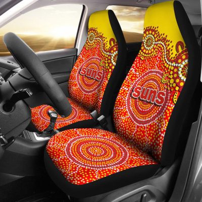 AFL Gold Coast Suns Aboriginal Car Seat Covers