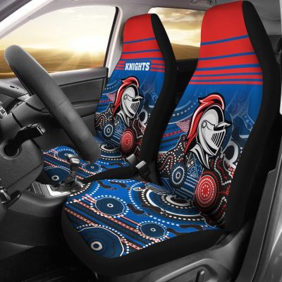 NRL Newcastle Knights Aboriginal Horizontal Style Car Seat Covers