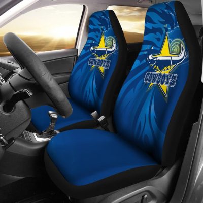 NRL North Queensland Cowboys Navy Blue Car Seat Covers