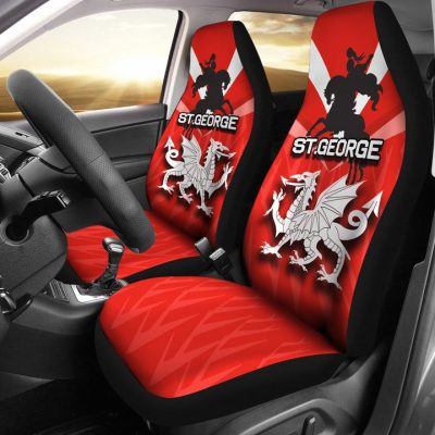 NRL St. George Illawarra Dragons Red Car Seat Covers