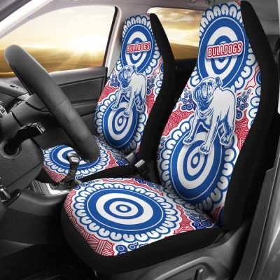 AFL Western Bulldogs Simple Indigenous Car Seat Covers