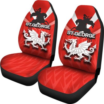 NRL St. George Illawarra Dragons Red Car Seat Covers