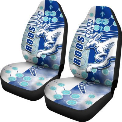 AFL North Melbourne Kangaroos Indigenous Car Seat Covers V2