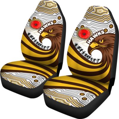 AFL Hawthorn Hawks ANZAC Day Aboriginal Car Seat Covers