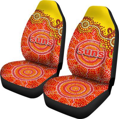 AFL Gold Coast Suns Aboriginal Car Seat Covers