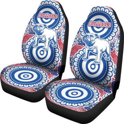 AFL Western Bulldogs Simple Indigenous Car Seat Covers