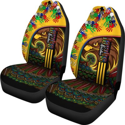 AFL Hawthorn Hawks NAIDOC Week Aboriginal Version Special Car Seat Covers