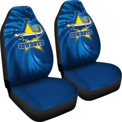 NRL North Queensland Cowboys Navy Blue Car Seat Covers