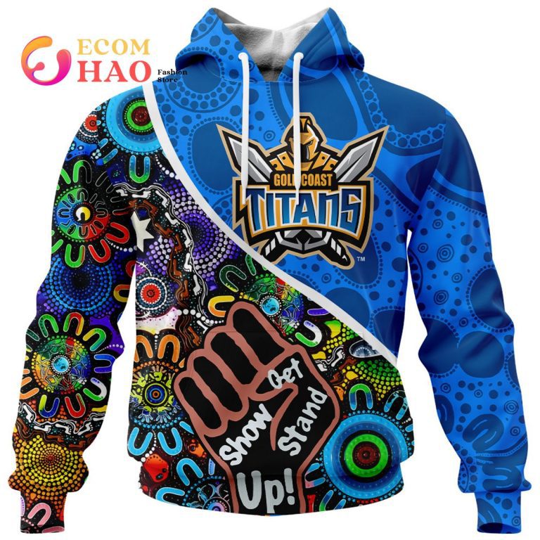 NRL Gold Coast Titans Custom Name Number NAIDOC Weed Pullover Hoodie NRL Gold Coast Titans Custom Name Number NAIDOC Weed Pullover Hoodie