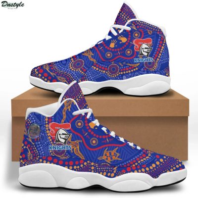 NRL Newcastle Knights Blue Indigenous Air Jordan 13 Shoes