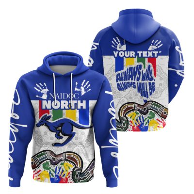 AFL North Melbourne Kangaroos Custom Name NAIDOC Week Special Style Pullover Hoodie