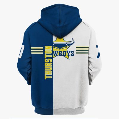 NRL North Queensland Cowboys Johnathan Thurston #7 Pullover Hoodie V2