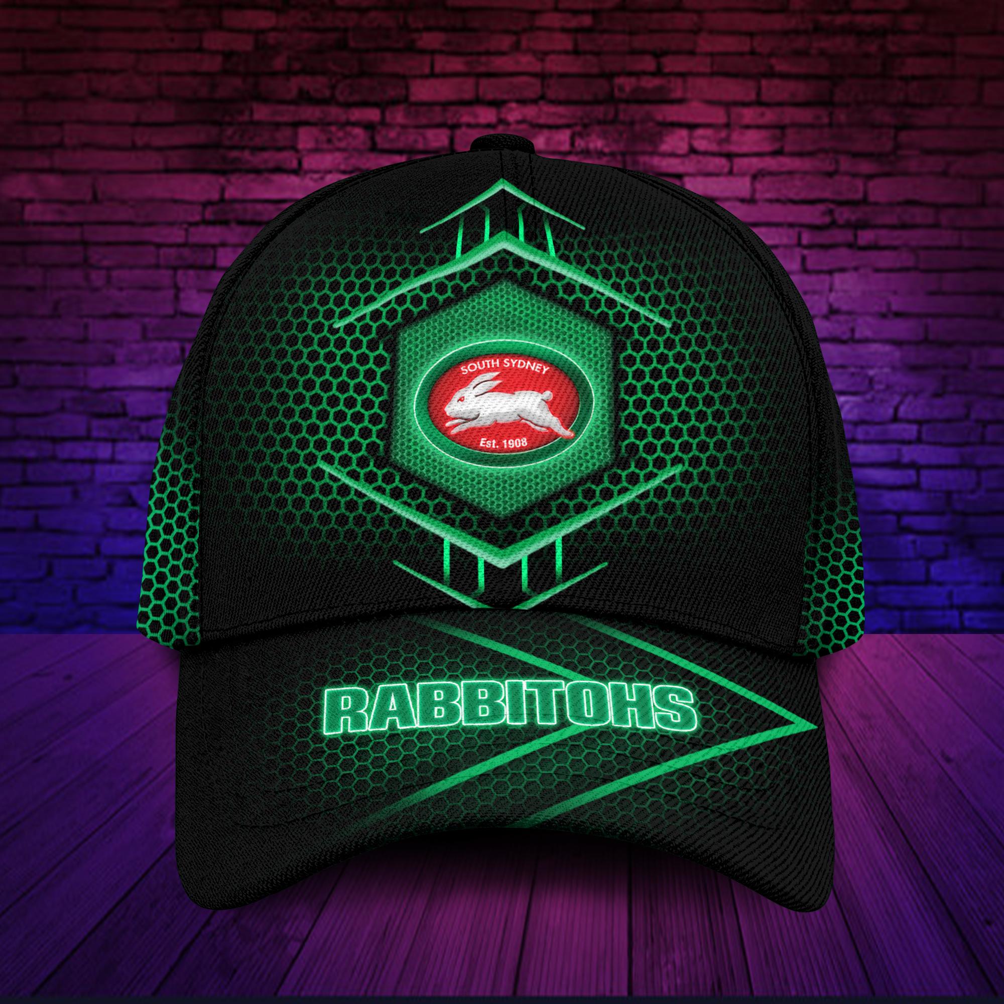 NRL South Sydney Rabbitohs Black Green Version Classic Cap NRL South Sydney Rabbitohs Black Green Version Classic Cap