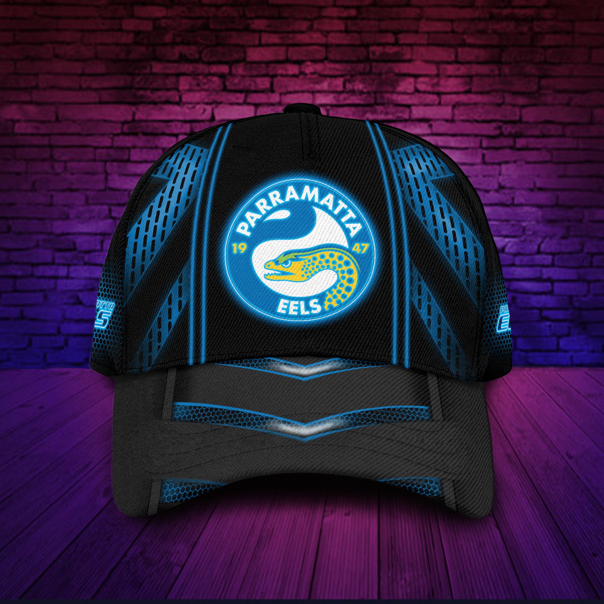 NRL Parramatta Eels Black Blue New Design Classic Cap V2 NRL Parramatta Eels Black Blue New Design Classic Cap V2