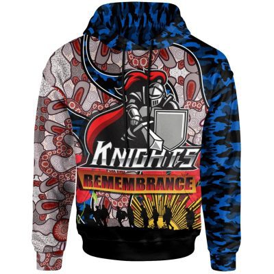 NRL Newcastle Knights Camo Indigenous ANZAC Day Remembrance Pullover Hoodie