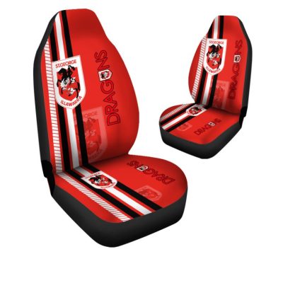 NRL St. George Illawarra Dragons Red Car Seat Covers