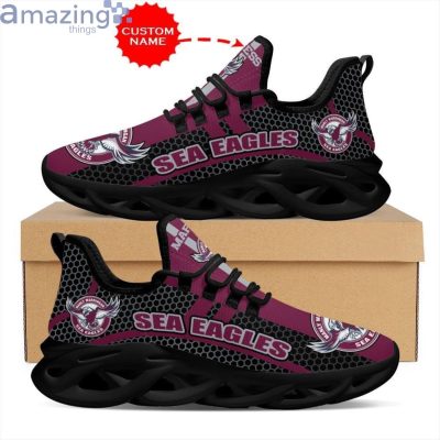 NRL Manly Warringah Sea Eagles Custom Name Maroon Black Max Soul Shoes