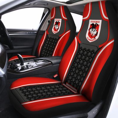 NRL St. George Illawarra Dragons Red Black Car Seat Covers