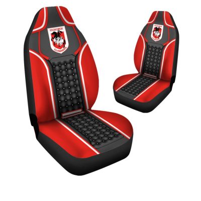 NRL St. George Illawarra Dragons Red Black Car Seat Covers