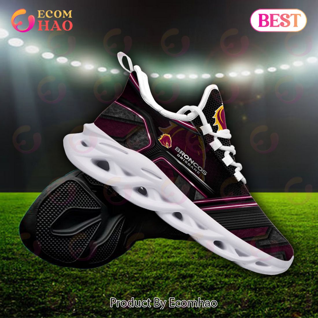 NRL Brisbane Broncos Custom Name 2023 New Max Soul Shoes V2 NRL Brisbane Broncos Custom Name 2023 New Max Soul Shoes V2