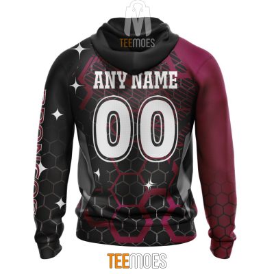 NRL Brisbane Broncos Custom Name Number MotoCross Style Pullover Hoodie