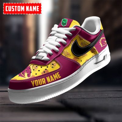 NRL Brisbane Broncos Custom Name Special Edition Air Force 1 Sneakers
