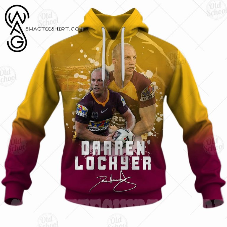 NRL Brisbane Broncos Darren Lockyer No 6 Pullover Hoodie V2 NRL Brisbane Broncos Darren Lockyer No 6 Pullover Hoodie V2