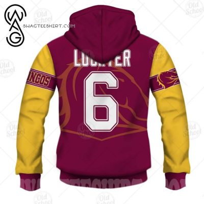 NRL Brisbane Broncos Darren Lockyer No 6 Pullover Hoodie V6