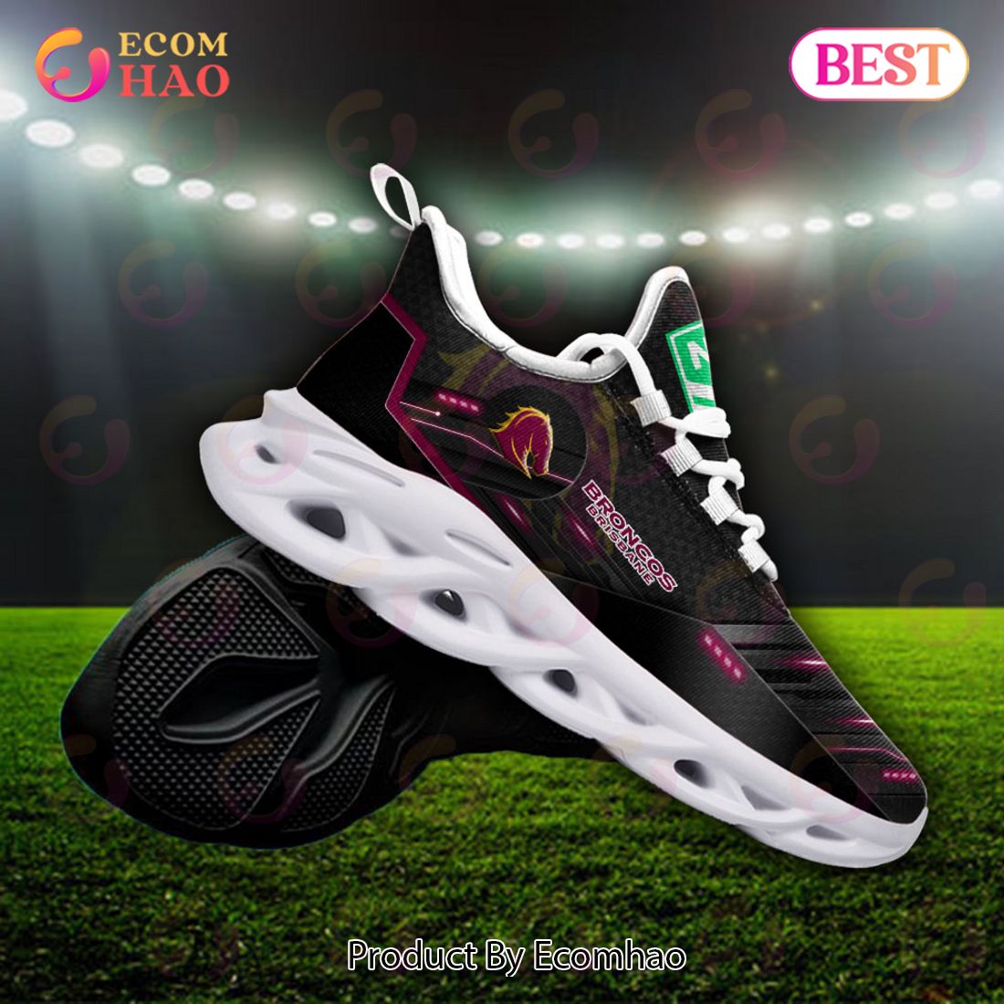 NRL Brisbane Broncos Custom Name 2023 New Max Soul Shoes V3 NRL Brisbane Broncos Custom Name 2023 New Max Soul Shoes V3